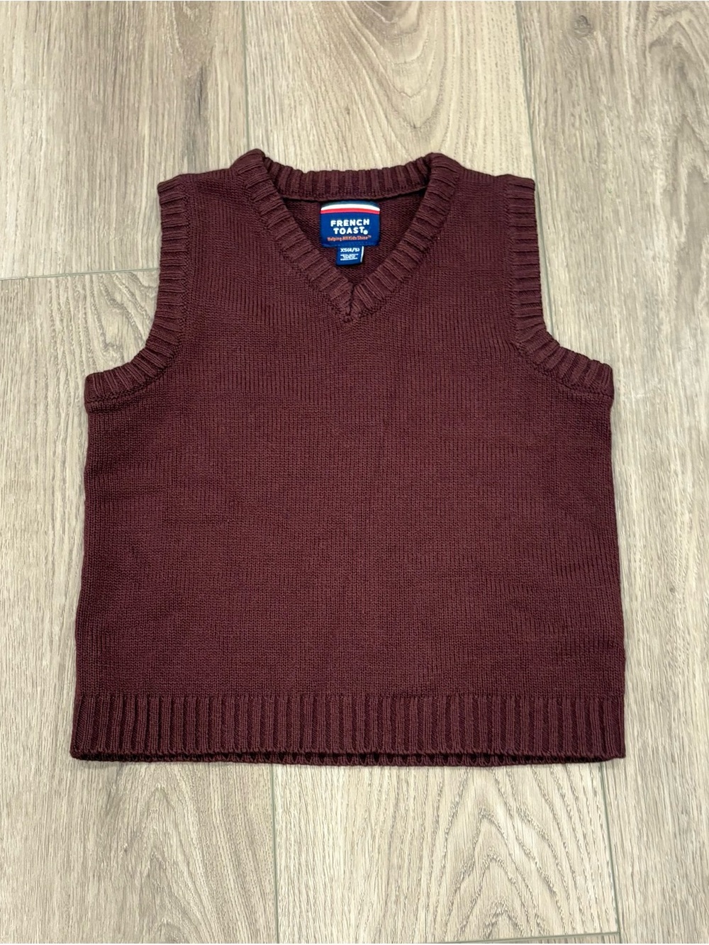 French Toast Boys Burgundy V-Neck Sweater Vest